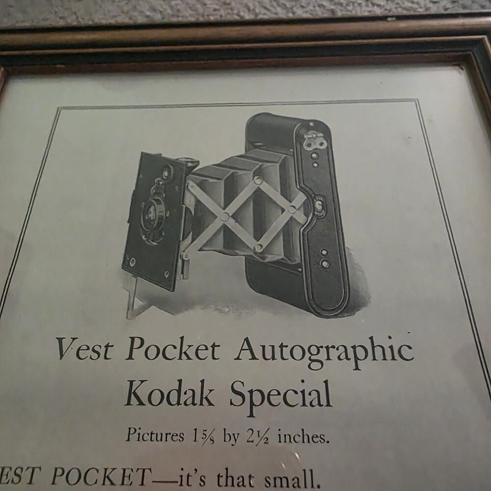Vintage Kodak Brownie Camera Advertisement Framed Eastman Kodak Photography